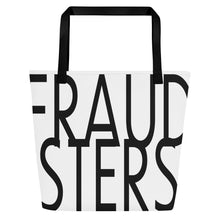 Load image into Gallery viewer, Fraudsters Beach Bag | All-Over Print Large Tote Bag